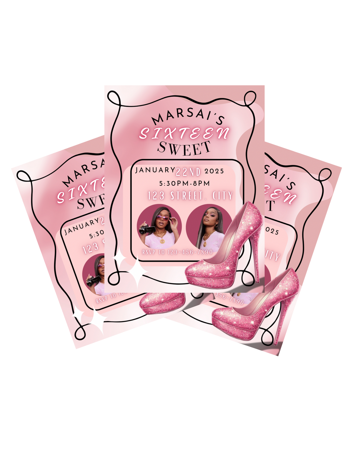 Sweet 16 Party Flyer Template