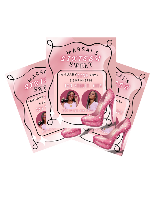 Sweet 16 Party Flyer Template